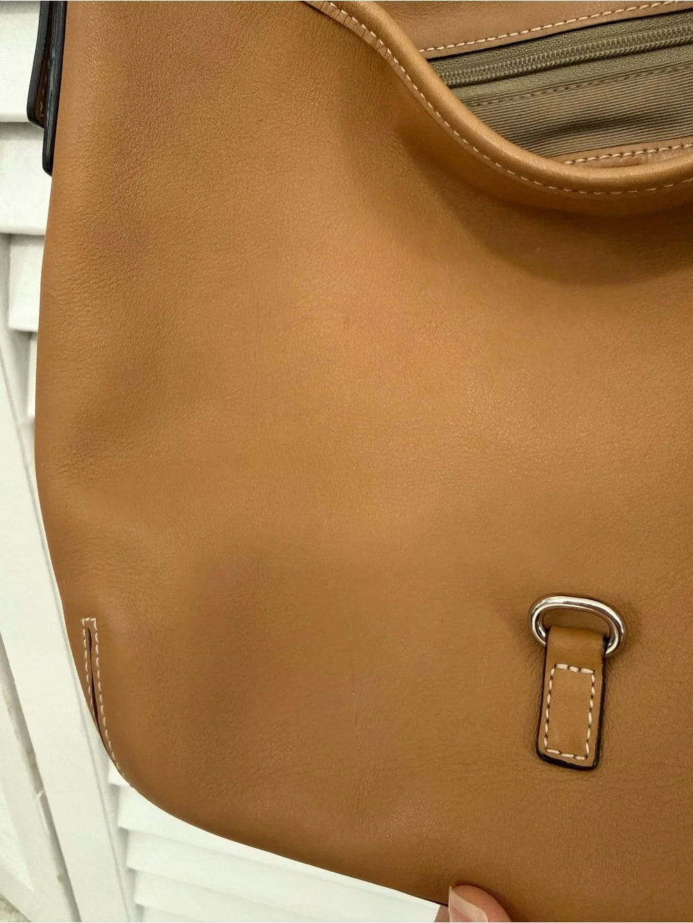 Vintage Coach Hamptons British Tan Leather Clip Hobo Shoulder Bag Style 7778 - Picture 9 of 9